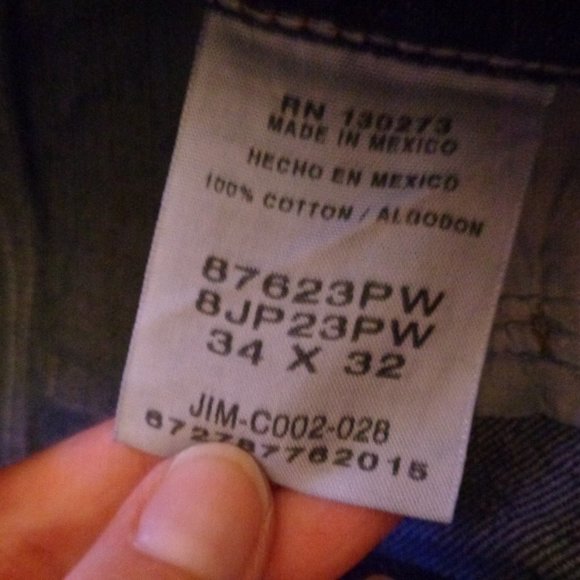 Rustler Men's Jeans Size 34 x 32 Regular Fit Straight Leg X-TRA Rugged - Picture 10 of 10